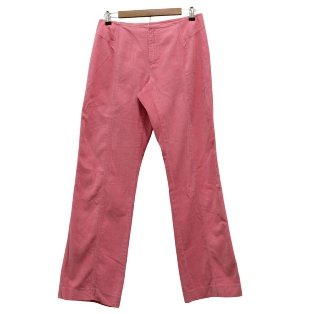 Boston Proper Corduroy Pants Size 8 Pink Straight Leg Retro Y2K Festival Cotton